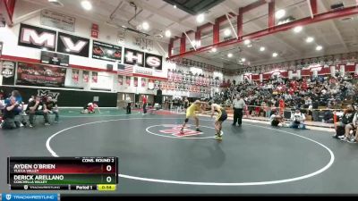 132 lbs Cons. Round 2 - Derick Arellano, Coachella Valley vs Ayden O`Brien, Yucca Valley