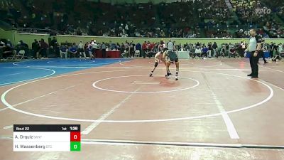 94 lbs Round Of 16 - Angelina Orquiz, Santa Fe South vs Halle Wassenberg, Sallisaw Takedown Club