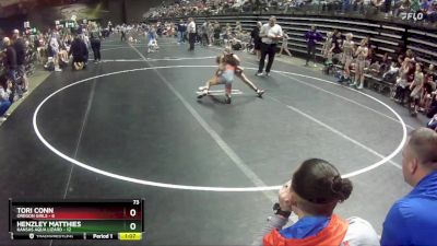 73 lbs Round 1 (6 Team) - Tori Conn, Oregon Girls vs Henzley Matthies, Kansas Aqua Lizard