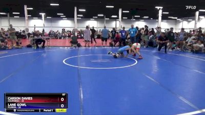 87 lbs Placement Matches (16 Team) - Carson Davies, California vs Lane Gowl, Florida