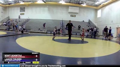 49 lbs Round 3 - Wyatt Schoettle, Roncalli Wrestling Foundation vs Landon Childers, Delta Wrestling Club Inc.