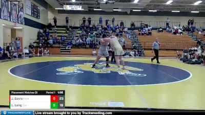 285 lbs Placement Matches (8 Team) - Jase Davis, Rockmart vs Logan Long, Fannin County HS