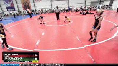 52 lbs Rd# 9- 2:15pm Saturday Final Pool - Brock Taylor, PA Gold vs Kruze Brooksher, Oklahoma Outlaws Red