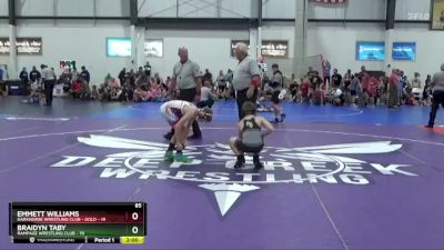 85 lbs Semis (4 Team) - Emmett Williams, DARKHORSE WRESTLING CLUB - GOLD vs Braidyn Taby, RAMPAGE WRESTLING CLUB