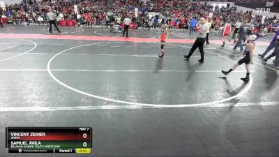 66 lbs Champ. Round 2 - Vincent Zeiher, Amery vs Samuel Avila, Delavan-Darien Youth Wrestling