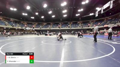 150 lbs Cons. Round 1 - Anthony Diorio, Lockport vs Yusuf Sikander, Naperville Central