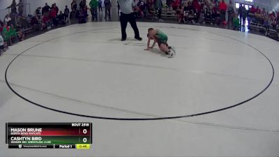 22 lbs Semifinal - Cashtyn Bird, Wisner Rec Wrestling Club vs Mason Brune, North Bend Matcats