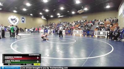 106 lbs Quarterfinal - Andrew Moreno, Madera South vs Chris Polanco, Coalinga