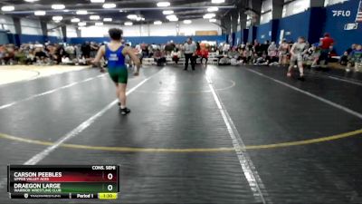 102 lbs Cons. Semi - Carson Peebles, Upper Valley Aces vs Draegon Large, Warrior Wrestling Club