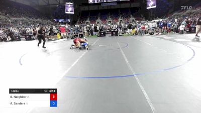 145 lbs Cons 64 #1 - Brody Neighbor, Iowa vs Akio Sanders, Idaho