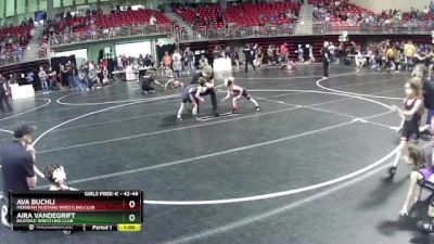 42-46 lbs Quarterfinal - Ava Buchli, Meridian Mustang Wrestling Club vs Aira Vandegrift, Beatrice Wrestling Club