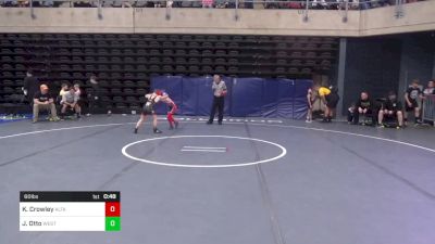 60 lbs Quarterfinal - Kaiden Crowley, Altamont, NY vs James Otto, Westminster, MD