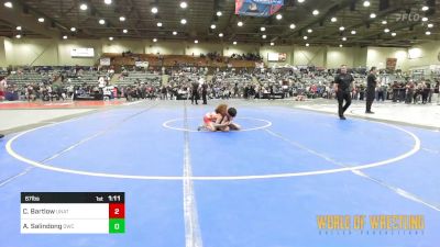 67 lbs 3rd Place - Cameron Bartlow, Unattached vs Aiden Salindong, Durham Wrestling Club