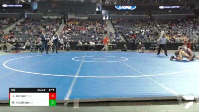 160 lbs Semifinal - Luke Kemper, Evansville Central vs Michael Hutchison, Cascade