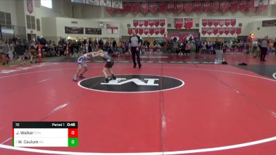 72 lbs Semifinal - Walter Caulum, West Salem/Bangor vs James Walker, STMA