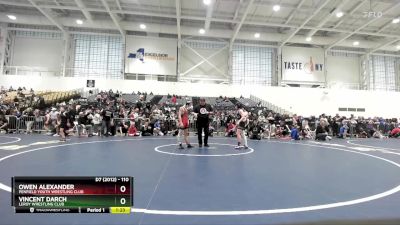 110 lbs Quarterfinal - Owen Alexander, Penfield Youth Wrestling Club vs Vincent Darch, LeRoy Wrestling Club