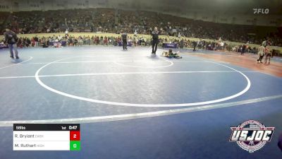 58 lbs Quarterfinal - Ryker Bryiant, Cashion Youth Wrestling vs Madex Ruthart, Highlander Youth