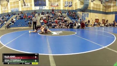 175 lbs Cross Bracket (8 Team) - Ellis Jones, Garrett Wrestling Club vs Noah Fitzgerald, Indian Creek Wrestling Club (S)