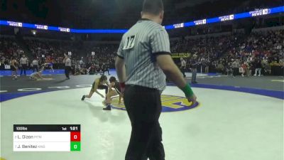 100 lbs Quarterfinal - Lily Dizon, Pitman vs Josie Benitez, Kingsburg