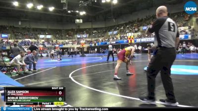 141 lbs Cons. Round 2 - Alex Samson, St. John Fisher vs Bobur Berdiyorov, New England College