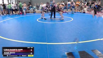 157 lbs Cons. Round 1 - Cyrus Faussete-Sadri, Askeo International Mat Club vs Roger Bravo, Washington