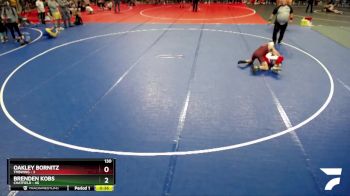 130 lbs Quarterfinals (8 Team) - Oakley Bornitz, TMBWWG vs Brenden Kobs, Chatfield