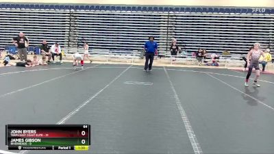 64 lbs Semis & 1st Wrestleback (8 Team) - John Byers, Terps East Coast Elite vs James Gibson, Riverheads