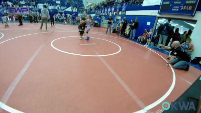 66 lbs Round Of 16 - Temperance Lehew, Cowboy Wrestling vs Jacobi Holmes, Cowboy Wrestling Club