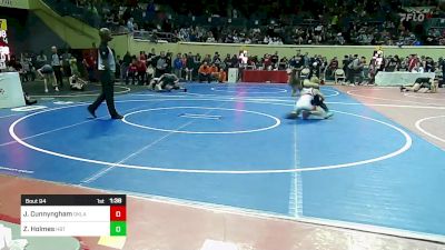 84 lbs Round Of 16 - Jackson Cunnyngham, Oklahoma Wrestling Academy vs Zayde Holmes, Hobart