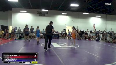 92 lbs Round 1 (8 Team) - Colton Schultz, Illinois vs Patrick Heim, Minnesota Blue