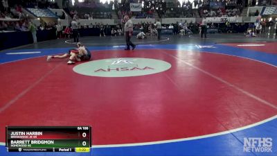 6A 106 lbs Semifinal - Barrett Bridgmon, Homewood Hs vs Justin Harbin, Brookwood Jr-Sr