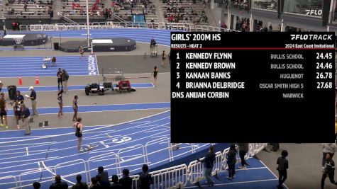 High School Girls' 200m, Prelims 3