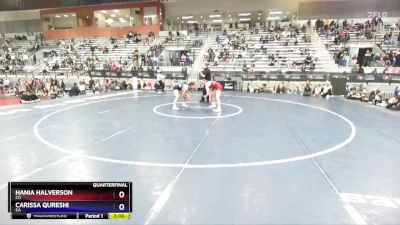 57 lbs Quarterfinal - Hania Halverson, CO vs Carissa Qureshi, CA