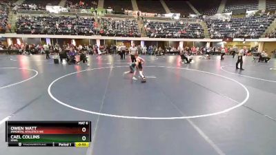 67 lbs Champ. Round 1 - Owen Watt, Immortal Athletics WC vs Cael Collins, Iowa