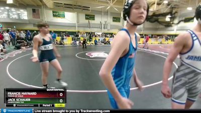 110 lbs Quarterfinal - Jack Schauer, Jamestown Taz vs Francis Maynard, Touch Of Gold