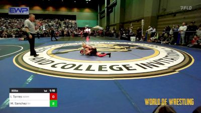 80 lbs Round Of 32 - Isaiah Torres, Warriors Of Christ Wrestling vs Maverick Sanchez, Rough House