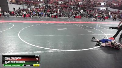 57 lbs Semifinal - Croix Preisinger, Spencer/Columbus vs Owen Pronschinske, LAW