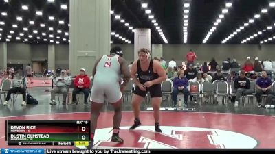 285 lbs Placement (4 Team) - Dustin Olmstead, McKendree vs Devon Rice, Newberry