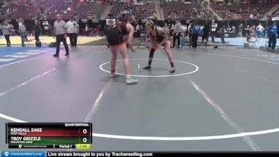 5A 195 lbs Quarterfinal - Troy Grizzle, Mountain View vs Kendall Sage, Post Falls