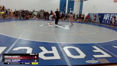 41 lbs Semifinal - Keegan Bassett, Young Guns Wrestling Club vs Tommy Wurster, Beast Mode Wrestling