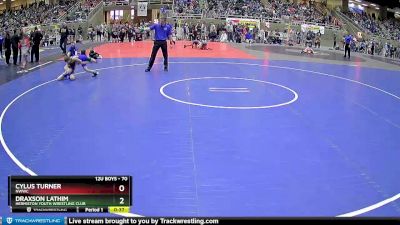 70 lbs Champ. Round 1 - Draxson Lathim, Hermiston Youth Wrestling Club vs Cylus Turner, NWWC