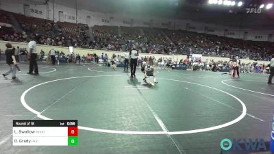 52 lbs Round Of 16 - Laeson Swallow, Woodward Youth Wrestling vs Declan Grady, Piedmont