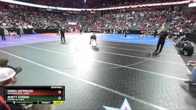 D2-138 lbs Semifinal - Owen Seffrood, Darlington/Bl. Hawk vs Rhett Koenig, Prairie Du Chien