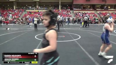 75 lbs Semifinal - Raiden Neudorff, Tonganoxie Wrestling Club vs Gideon Eggers, EXCELSIOR SPRINGS