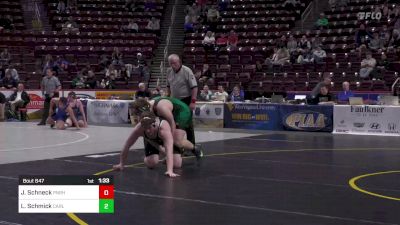 285 lbs First Round - Joey Schneck, Pine Richland vs Layton Schmick, Carlisle