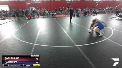 182 lbs Quarterfinal - Owen Burling, WI vs Max Morgan, MN