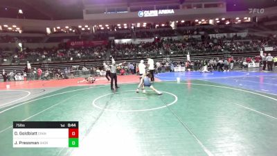 75 lbs Round Of 32 - Oliver Goldblatt, Cranford vs Jackson Pressman, Shore Thing WC