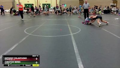 100 lbs Round 5 (6 Team) - Christian Beres, M2TCNJ vs Anthony Colantuono, Glasgow WA