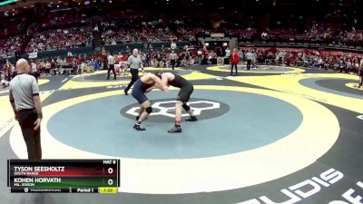 D3-165 lbs Quarterfinal - Tyson Seesholtz, South Range vs Kohen Horvath, Mil. Edison