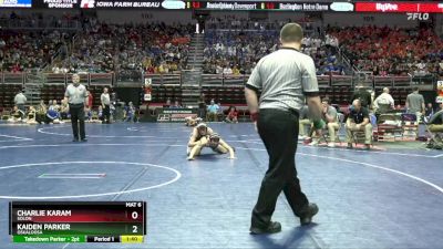 2A-132 lbs Champ. Round 1 - Charlie Karam, Solon vs Kaiden Parker, Oskaloosa